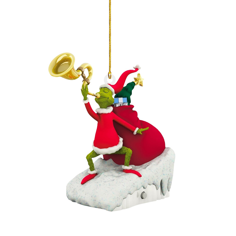 NEW RTS Acrylic Grinch Pendant Decoration for Christmas Free Shipping (50PCS)