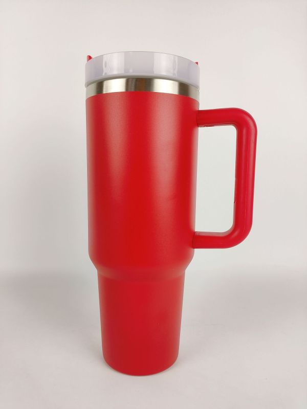 NEW China RTS 40oz Powder Coated Mug with Handle for Christmas Free Shipping (20PCS)