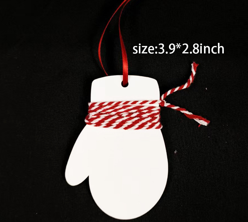 RTS Sublimation Double Sided MDF Christmas Pendant Ornament Free Shipping (50PCS/100pcs)