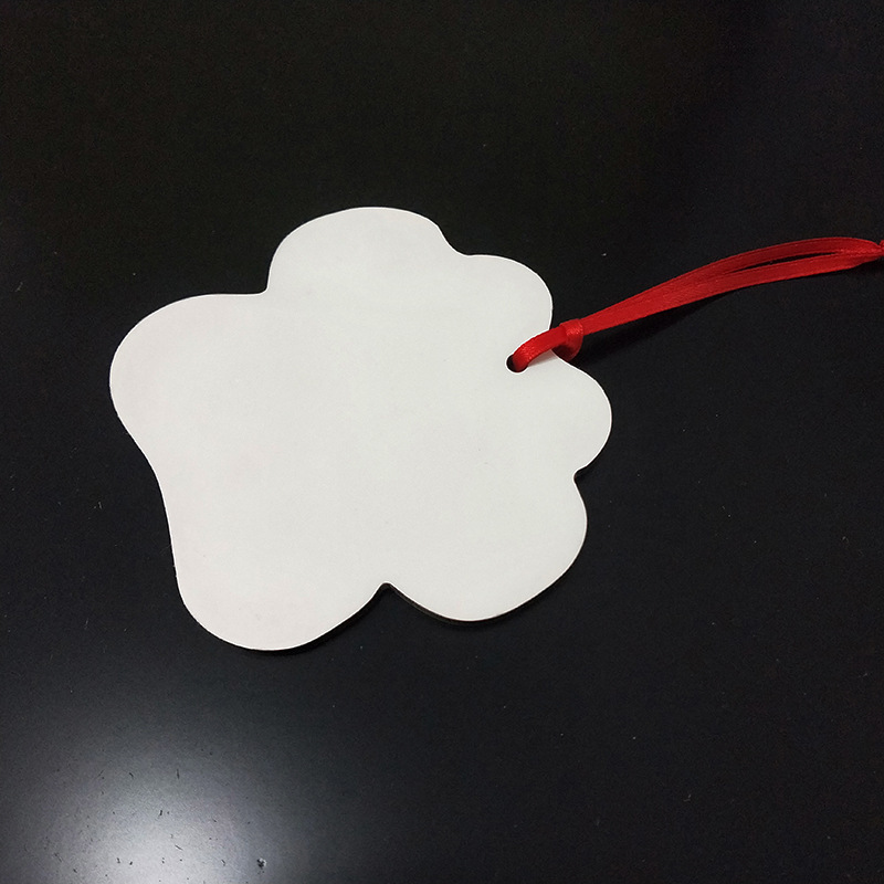 RTS Sublimation Double Sided MDF Christmas Pendant Ornament Free Shipping (50PCS/100pcs)