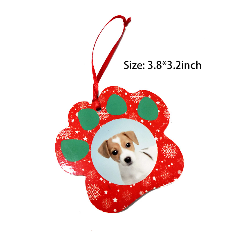 RTS Sublimation Double Sided MDF Christmas Pendant Ornament Free Shipping (50PCS/100pcs)