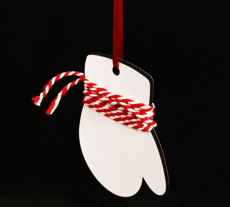 RTS Sublimation Double Sided MDF Christmas Pendant Ornament Free Shipping (50PCS/100pcs)