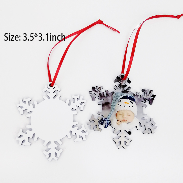 RTS Sublimation Double Sided MDF Christmas Pendant Ornament Free Shipping (50PCS/100pcs)