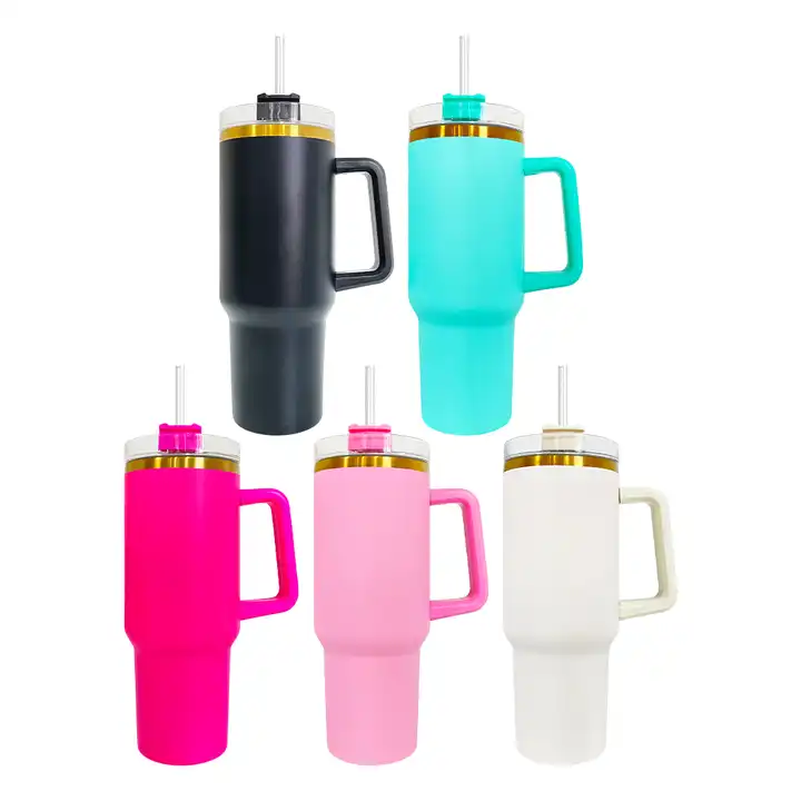 NEW China 40oz Powder Coated Mug with Copper Line for Laser Free Shipping (25PCS)