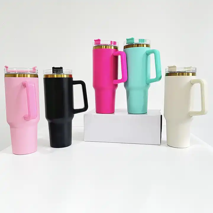 NEW China 40oz Powder Coated Mug with Copper Line for Laser Free Shipping (25PCS)