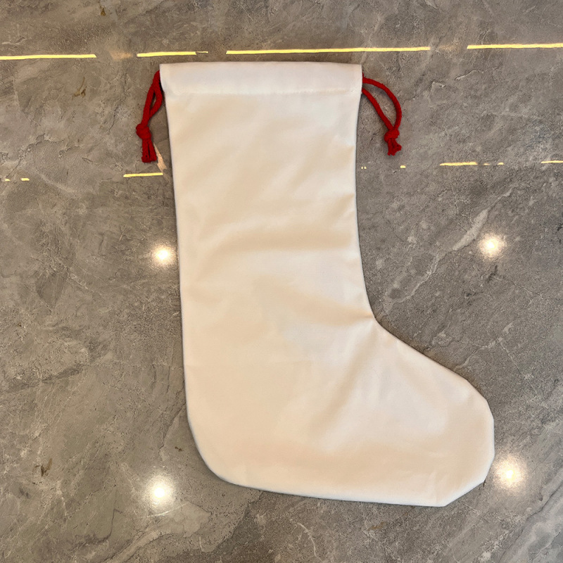 RTS Sublimation 17*11.8*7.8inch Santa Stockings Christmas Gift Bag Short Plush Free Shipping (10PCS)