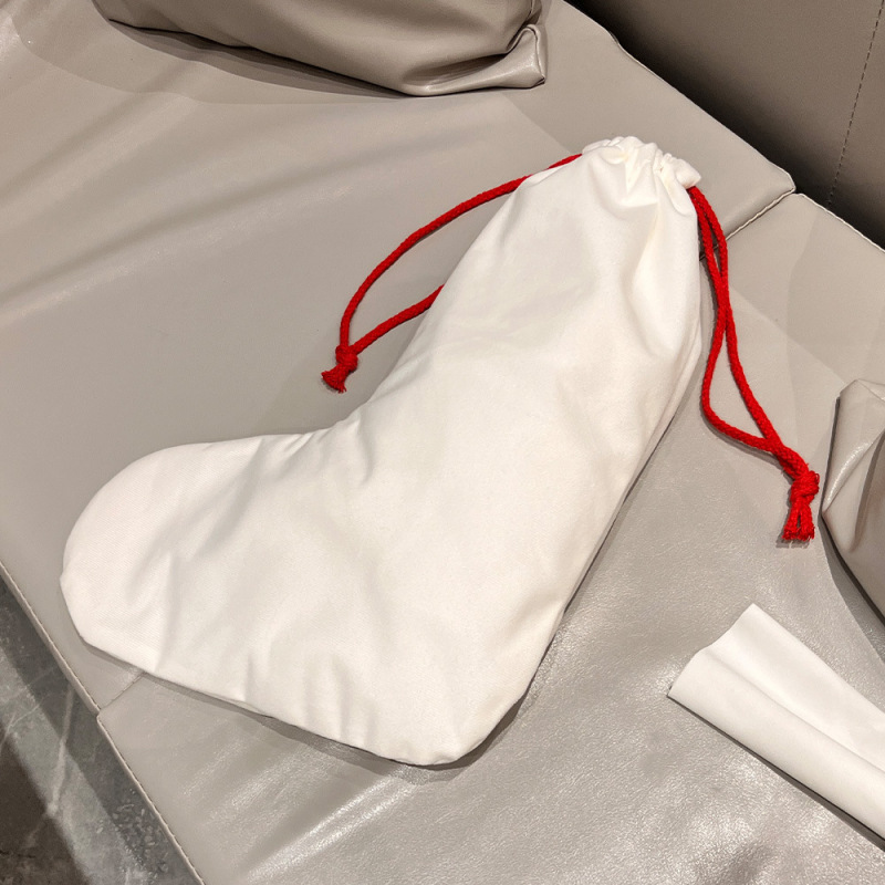 RTS Sublimation 17*11.8*7.8inch Santa Stockings Christmas Gift Bag Short Plush Free Shipping (10PCS)