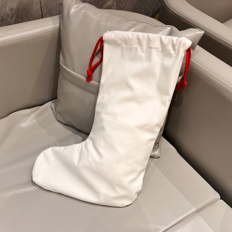 RTS Sublimation 17*11.8*7.8inch Santa Stockings Christmas Gift Bag Short Plush Free Shipping (10PCS)