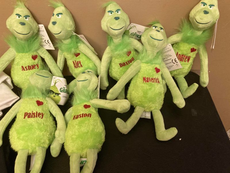 NEW RTS Grinch Doll with Sublimation Cloth Gift Decoration Free Shipping  (10PCS)