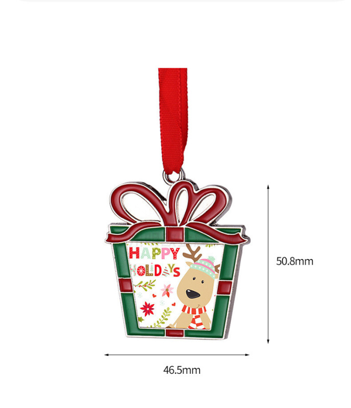RTS Sublimation Metal Christmas Pendant Free Shipping (50PCS/100pcs)