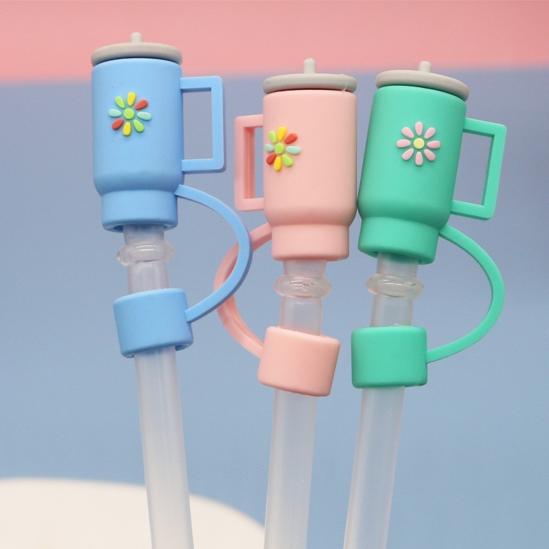 NEW RTS Straw Cap Cover Straw Toppers Cap Fit 10mm Dia Straw Free Shipping (50pcs/100pcs)