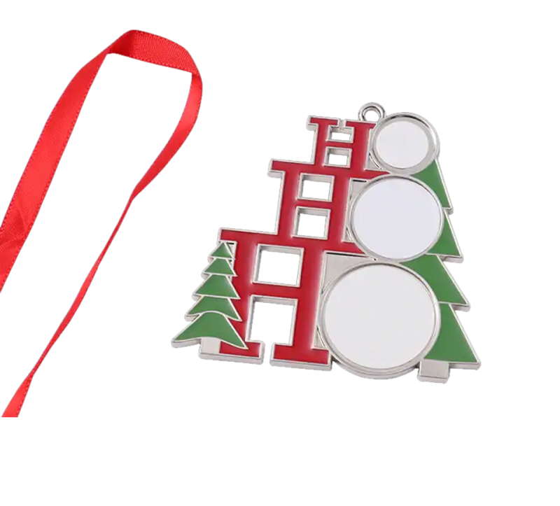 RTS Sublimation Metal Christmas Pendant Free Shipping (50PCS/100pcs)