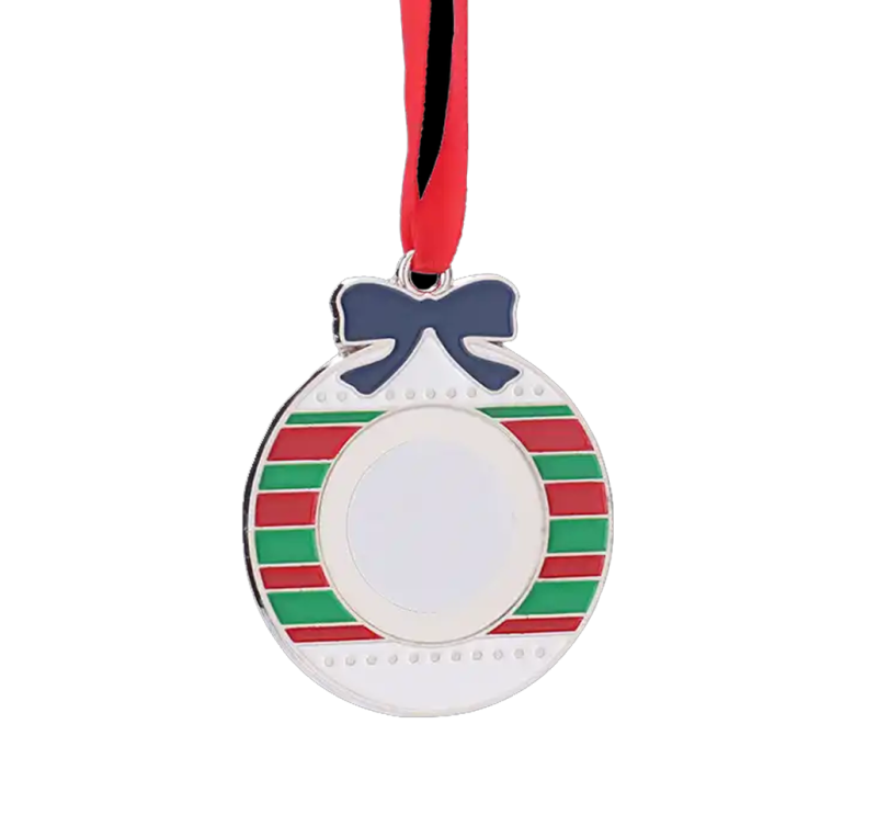 RTS Sublimation Metal Christmas Pendant Free Shipping (50PCS/100pcs)