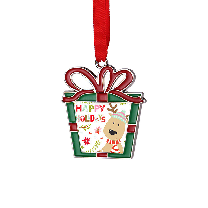 RTS Sublimation Metal Christmas Pendant Free Shipping (50PCS/100pcs)