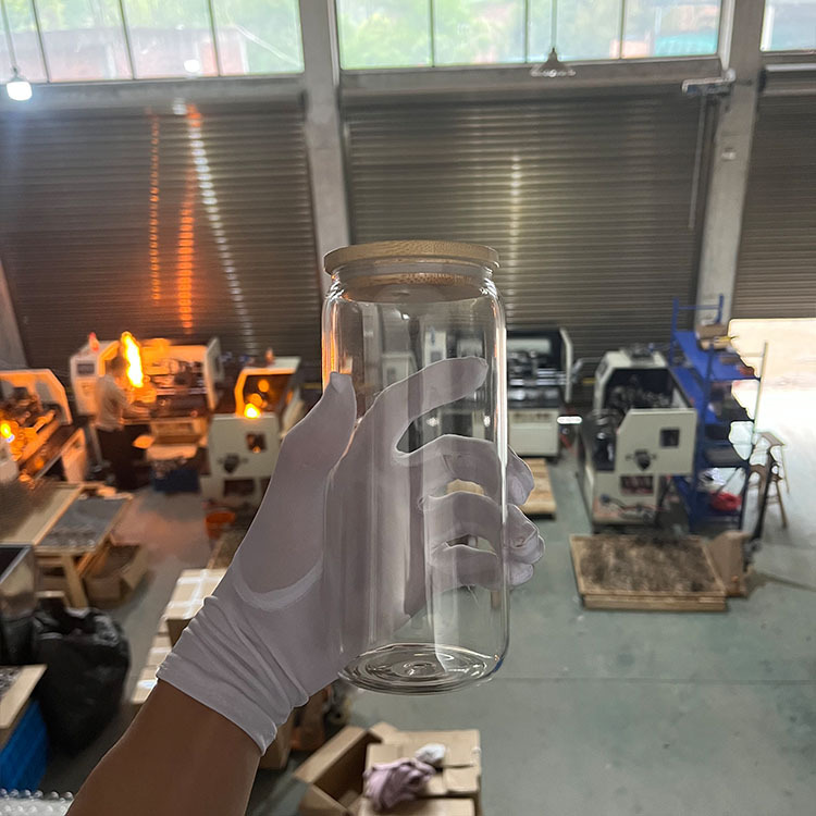 US RTS 16oz Sublimation Clear Frosted/Clear Glass Libby Can Cup Free Shipping (25PCS/50PCS)