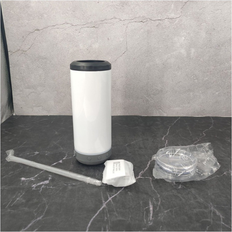16oz Sublimation 4 in 1 Straight Can Cooler Koozies with Speaker
