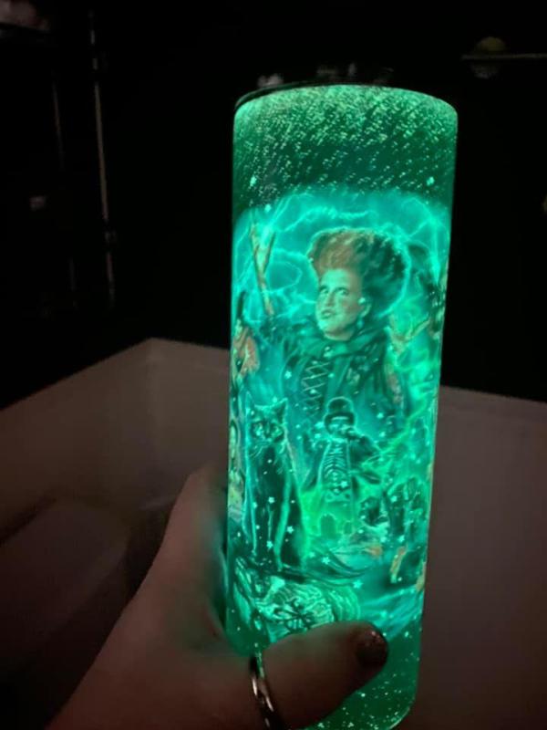 20oz Stainless Steel Sublimation Glow in Dark Straight Tumbler