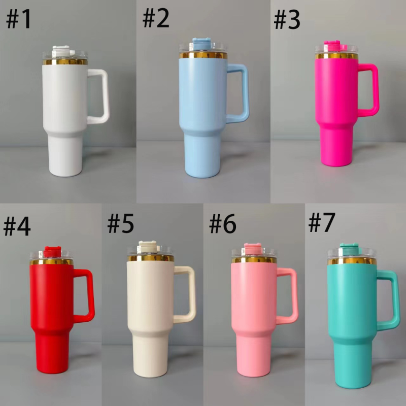 NEW China 40oz Powder Coated Mug with Copper Line for Laser Free Shipping (25PCS)