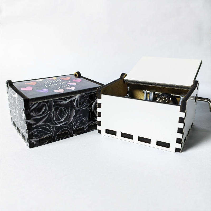 RTS Sublimation Blank Music Box Gift for Valentine's Day Free Shipping 1.8*2.2*1.3inch (10PCS)