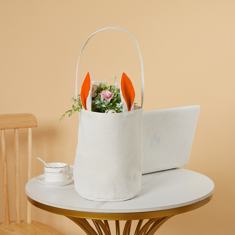 RTS Sublimation Blank Easter Rabbit Bag Canvas Bag Free Shipping 11''x9.8''x7.8'' (15PCS/25PCS)