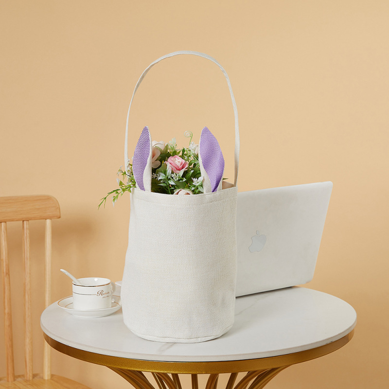 RTS Sublimation Blank Easter Rabbit Bag Canvas Bag Free Shipping 11''x9.8''x7.8'' (15PCS/25PCS)