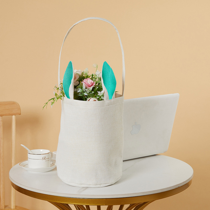 RTS Sublimation Blank Easter Rabbit Bag Canvas Bag Free Shipping 11''x9.8''x7.8'' (15PCS/25PCS)
