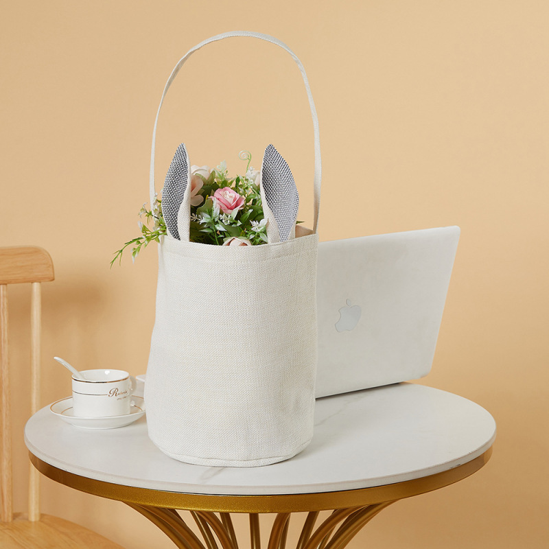 RTS Sublimation Blank Easter Rabbit Bag Canvas Bag Free Shipping 11''x9.8''x7.8'' (15PCS/25PCS)