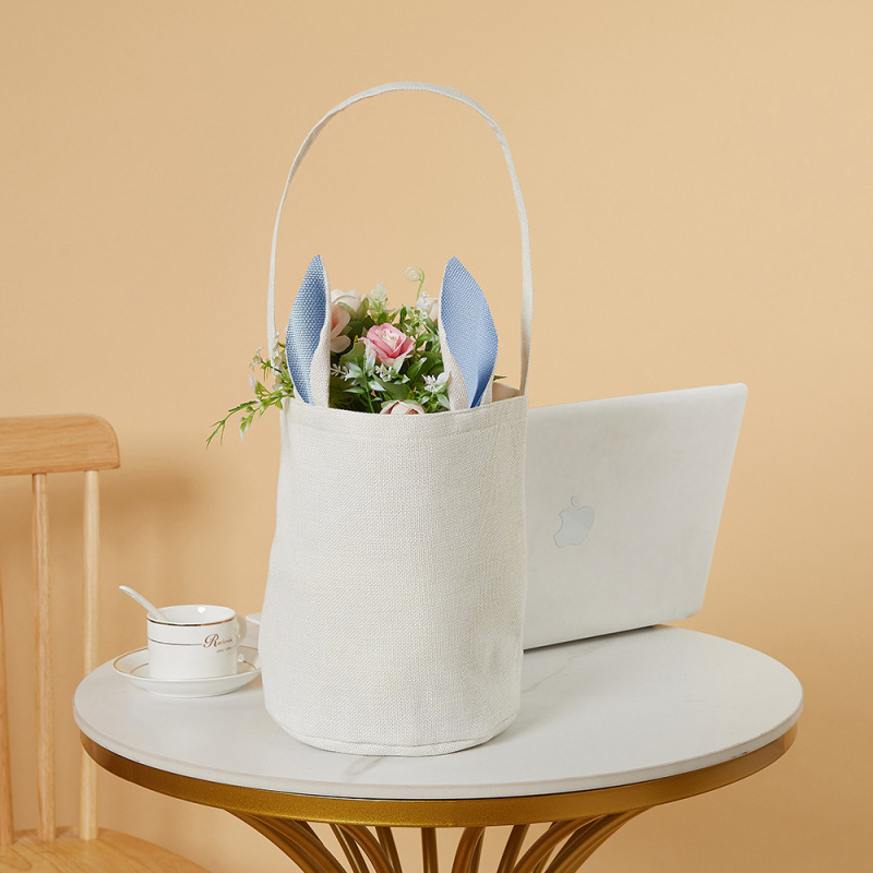 RTS Sublimation Blank Easter Rabbit Bag Canvas Bag Free Shipping 11''x9.8''x7.8'' (15PCS/25PCS)