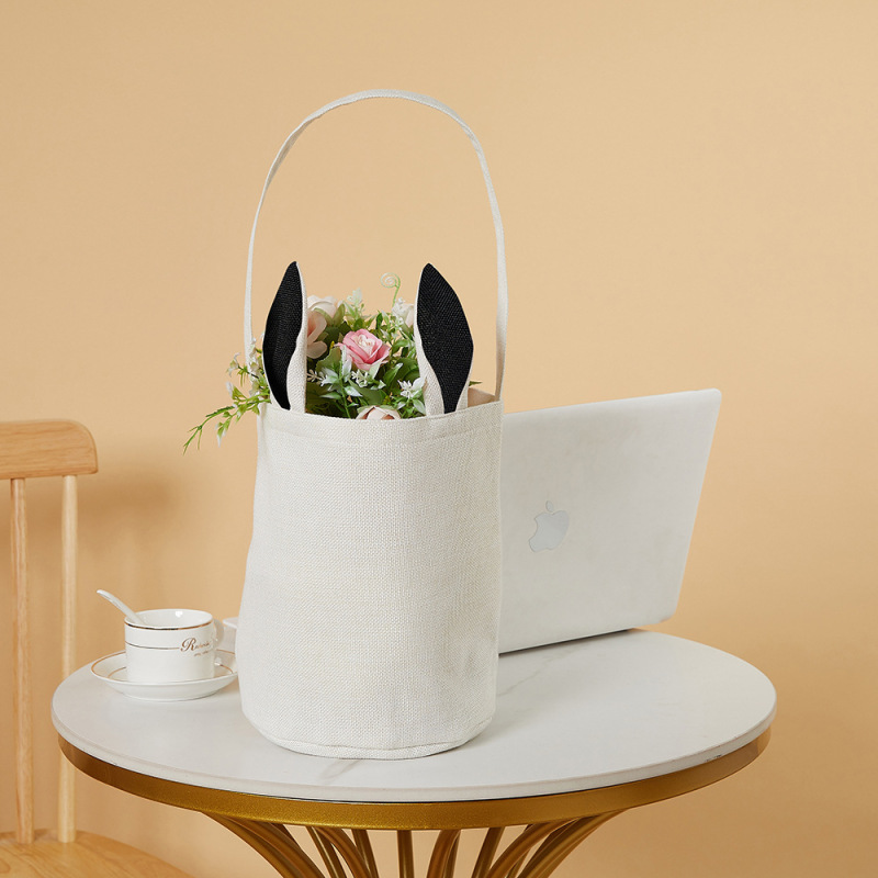 RTS Sublimation Blank Easter Rabbit Bag Canvas Bag Free Shipping 11''x9.8''x7.8'' (15PCS/25PCS)