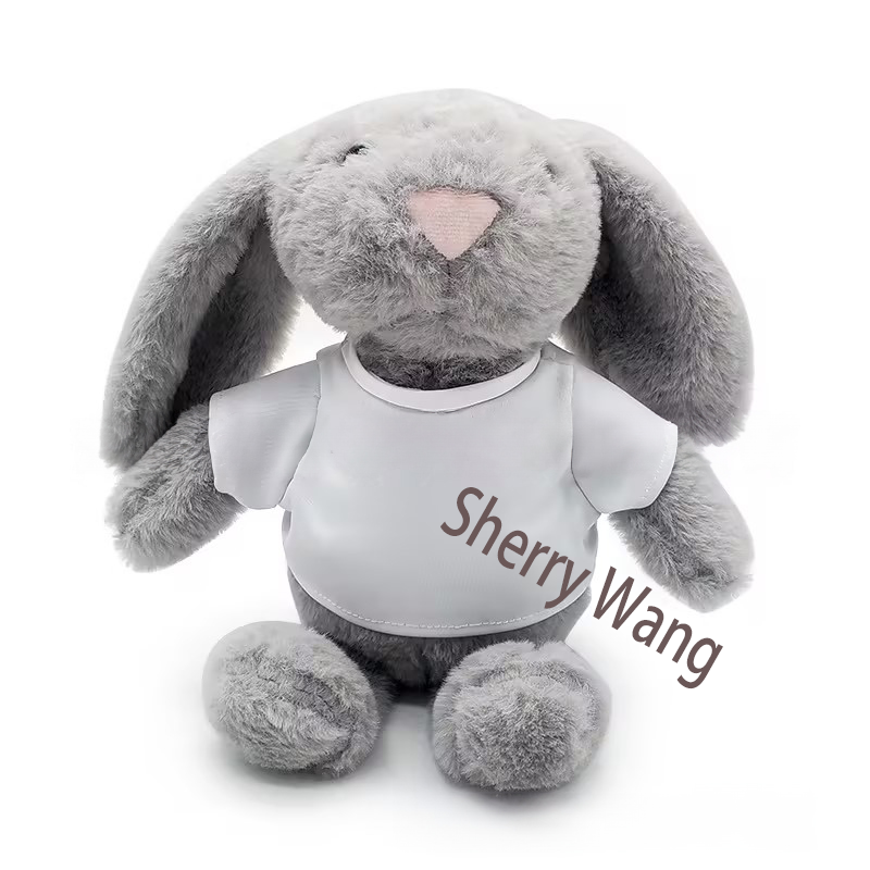 RTS Sublimation Easter Rabbit Bunny with Sublimation Shirts 11.8'' Free Shipping (15PCS/25PCS)