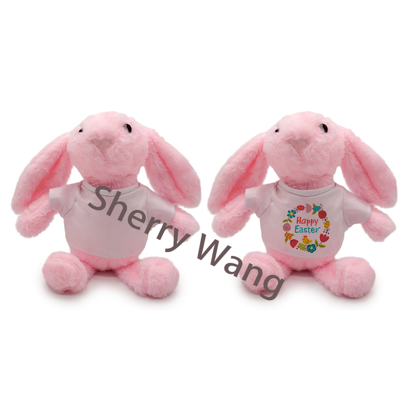 RTS Sublimation Easter Rabbit Bunny with Sublimation Shirts 11.8'' Free Shipping (15PCS/25PCS)