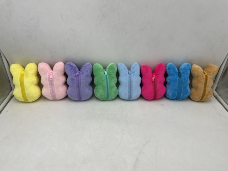 RTS NEW Color Easter Rabbit Peeps Bunny with Zipper 6inch Free Shipping (25PCS)