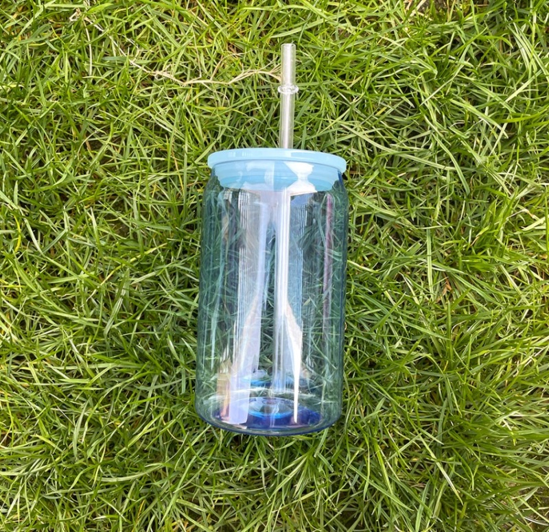 NEW China RTS 16oz PP Plastic Can with Clear Lid and Straw Free Shipping (60PCS)