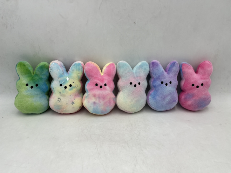 RTS NEW Color Easter Rabbit Peeps Bunny with Zipper 6inch Free Shipping (25PCS)