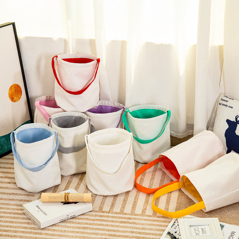 RTS Sublimation Blank Candy Bag for Easter Canvas Bag 9.8''x7.8'' Free Shipping (15PCS)