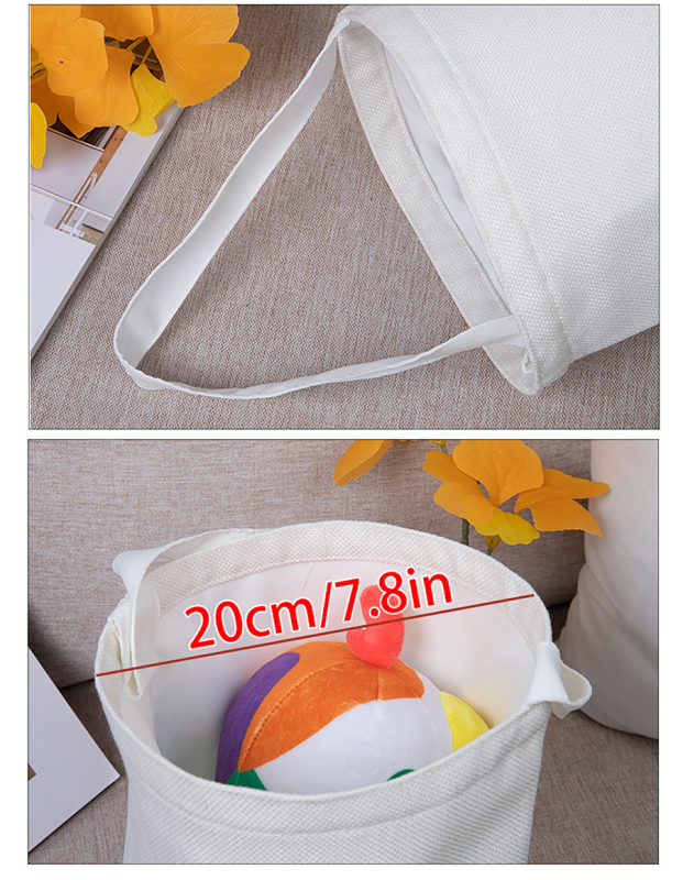 RTS Sublimation Blank Candy Bag for Easter Canvas Bag 9.8''x7.8'' Free Shipping (15PCS)