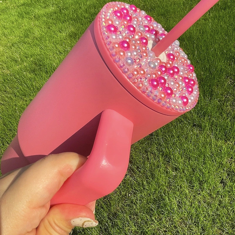 NEW China 40oz Sublimation Mug with Rhinestone Lid Free Shipping (25PCS)