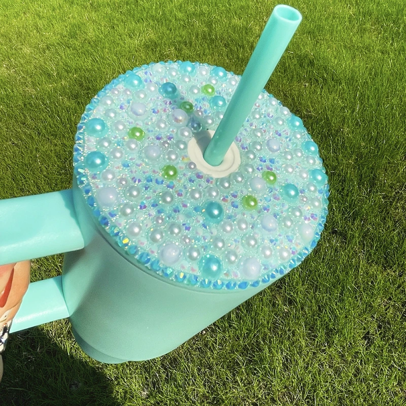 NEW China 40oz Sublimation Mug with Rhinestone Lid Free Shipping (25PCS)
