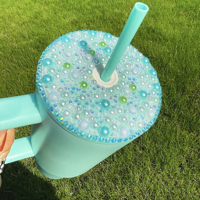 NEW China 40oz Sublimation Mug with Rhinestone Lid Free Shipping (25PCS)