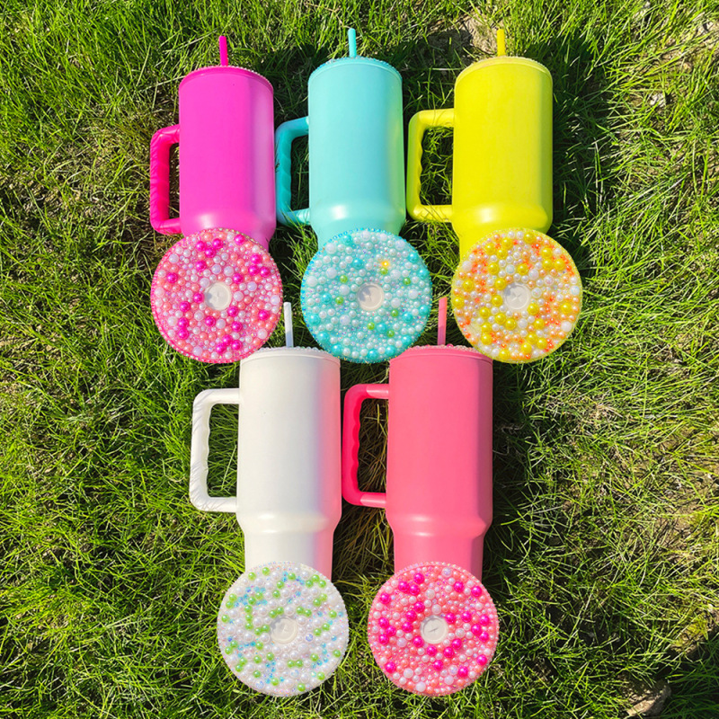 NEW China 40oz Sublimation Mug with Rhinestone Lid Free Shipping (25PCS)
