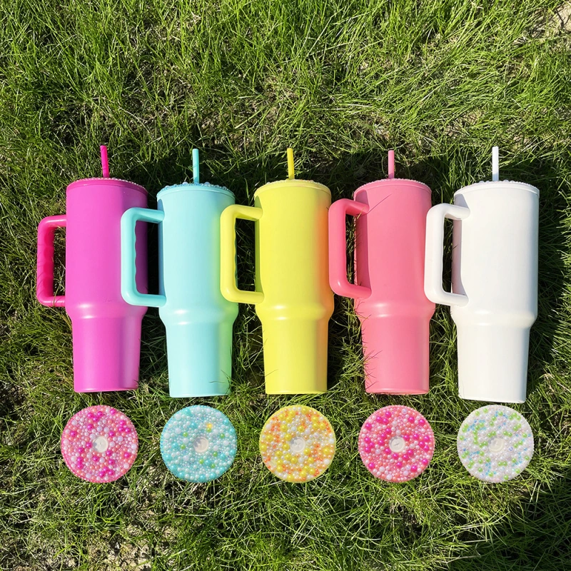 NEW China 40oz Sublimation Mug with Rhinestone Lid Free Shipping (25PCS)