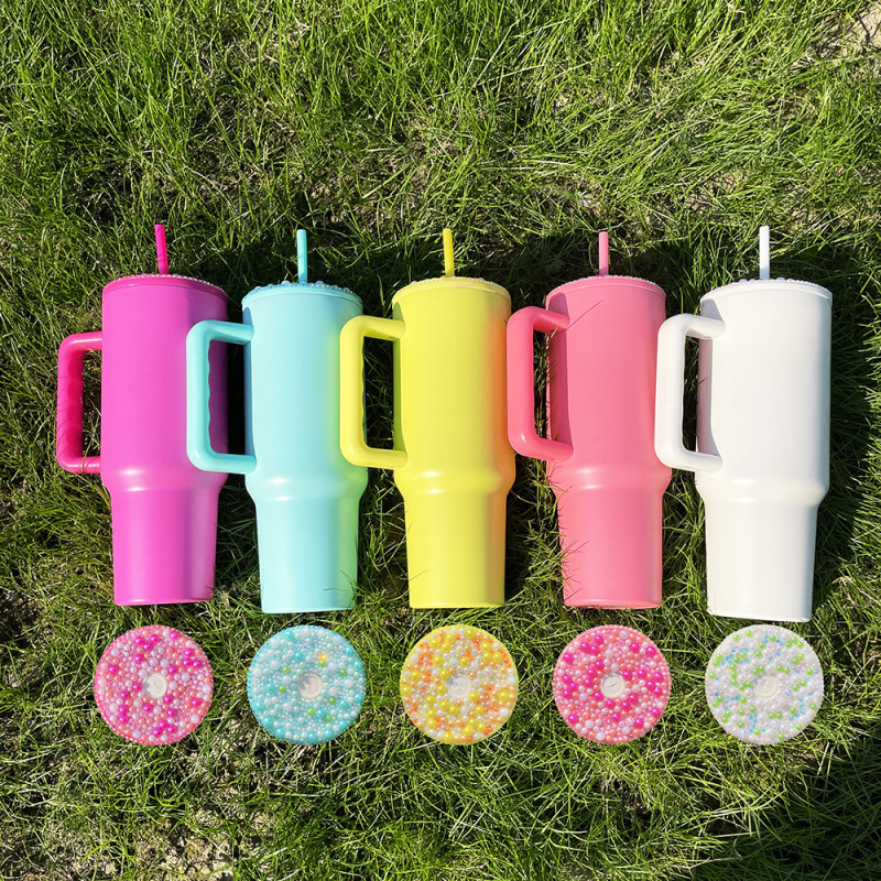 NEW China 40oz Sublimation Mug with Rhinestone Lid Free Shipping (25PCS)