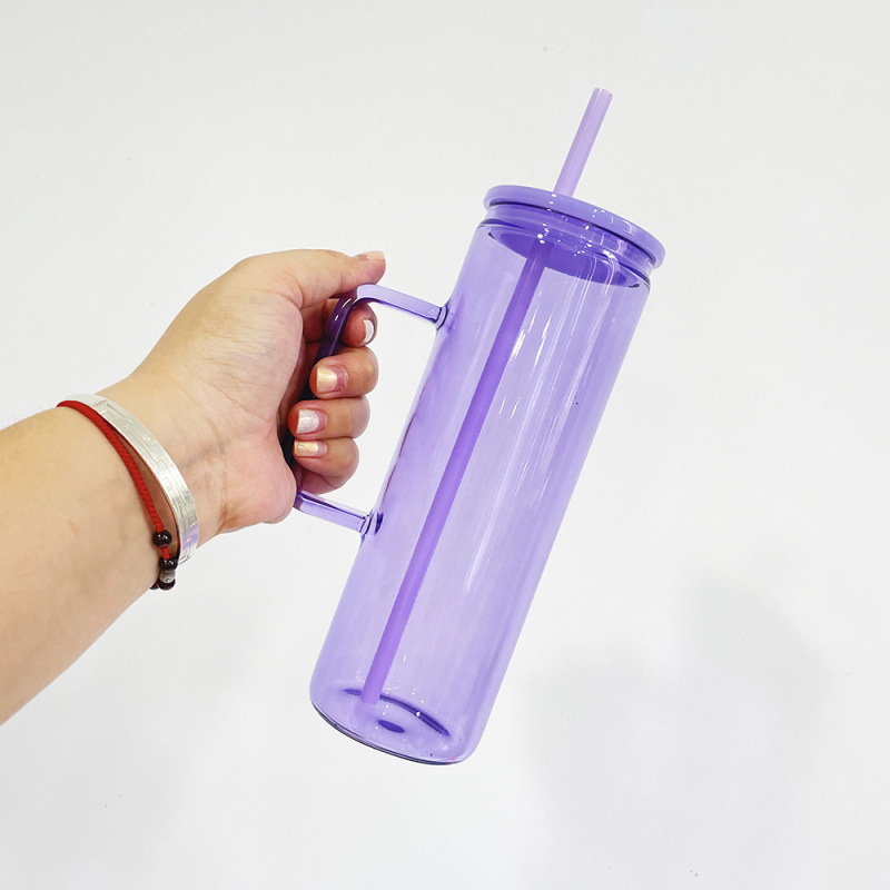NEW China 20oz Sublimation Colored Glass Cup with Handle Free Shipping (25PCS)