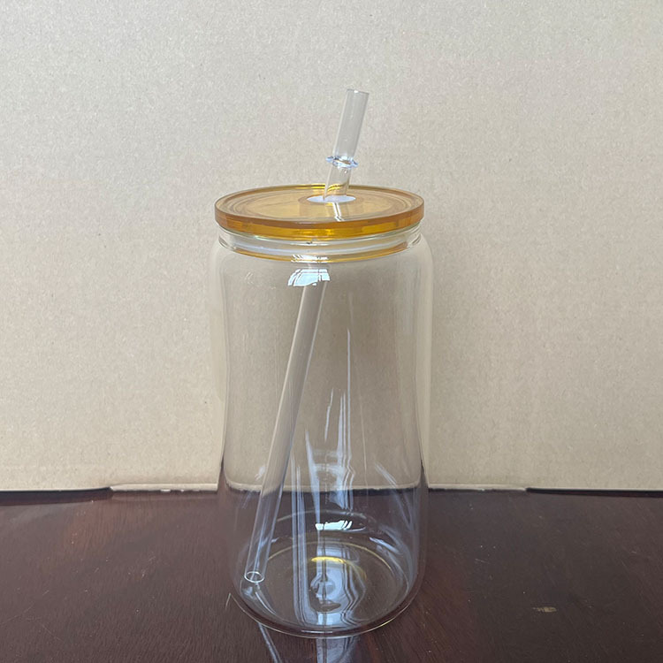 NEW China RTS 16oz Sublimation Colored Jelly Glass Can Free Shipping (25PCS/50PCS)