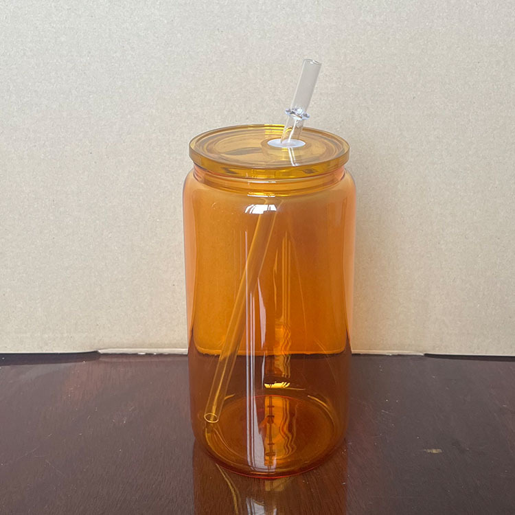 NEW China RTS 16oz Sublimation Colored Jelly Glass Can Free Shipping (25PCS/50PCS)