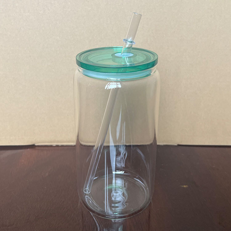 NEW China RTS 16oz Sublimation Colored Jelly Glass Can Free Shipping (25PCS/50PCS)