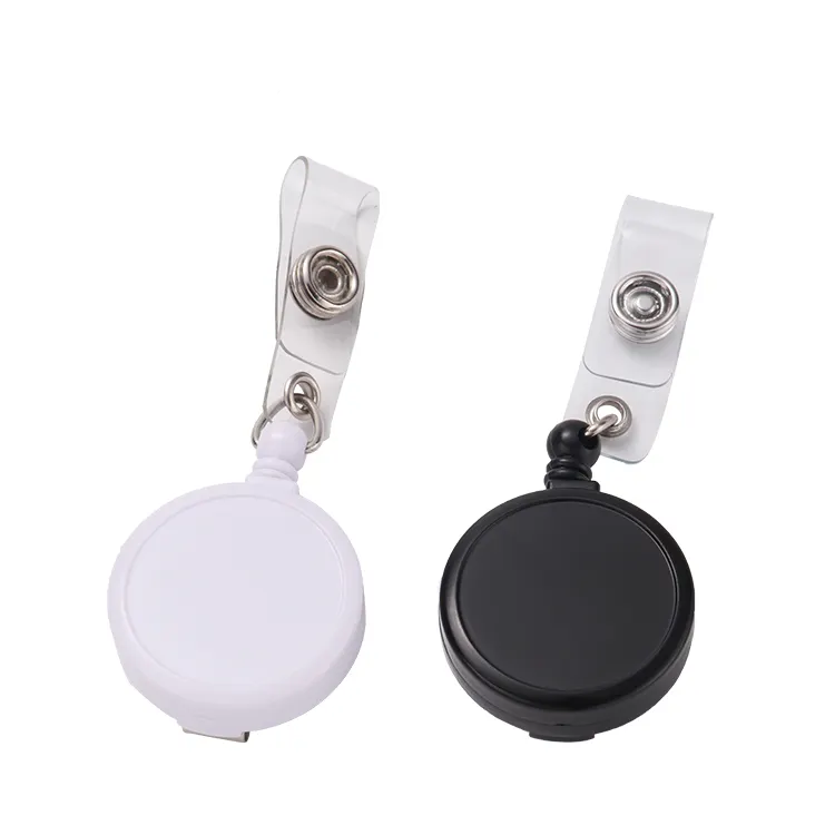 NEW Sublimation Retractable Plastic Badge Reel Clip Holder Free Shipping (25PCS)