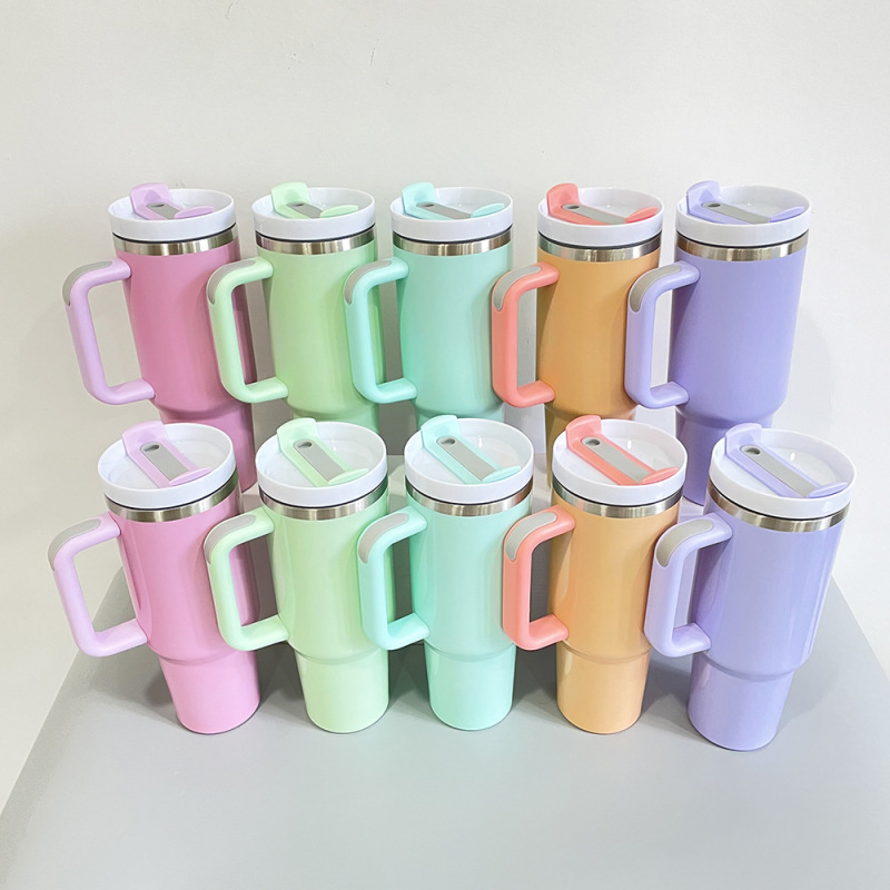 NEW China RTS H2.0 40oz Sublimation Macaron Mugs Glossy/Matte Free Shipping (25PCS)