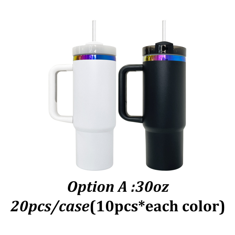 NEW China RTS 30oz/40oz Powder Coated Rainbow Painted Mug for Laser Free Shipping (20PCS)