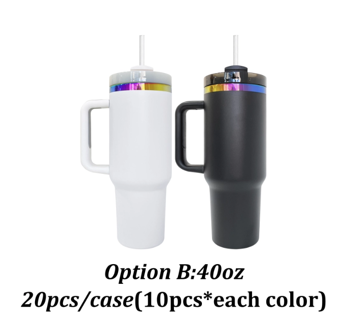 NEW China RTS 30oz/40oz Powder Coated Rainbow Painted Mug for Laser Free Shipping (20PCS)